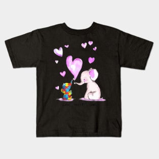 Autism Elephant Love Needs No Words Cute Kids T-Shirt